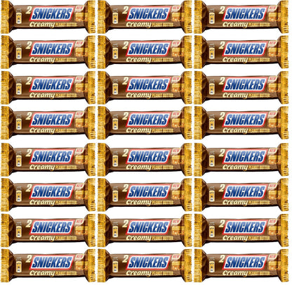 24 x Snickers Creamy Peanut Nut Butter Milk Chocolate Duo Bar 36.5G