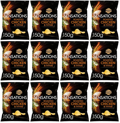 12 x Sensations Chicken & Thyme Crisps - 150GM