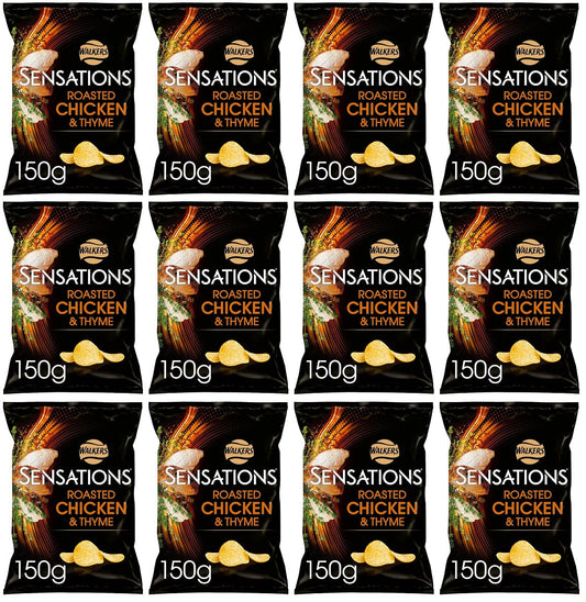 12 x Sensations Chicken & Thyme Crisps - 150GM