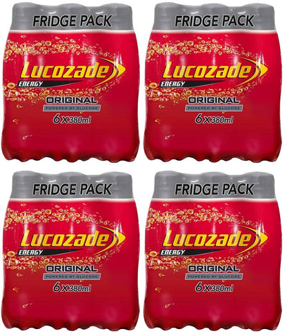 4 x Lucozade Energy Original 6Pk - 6X380ML