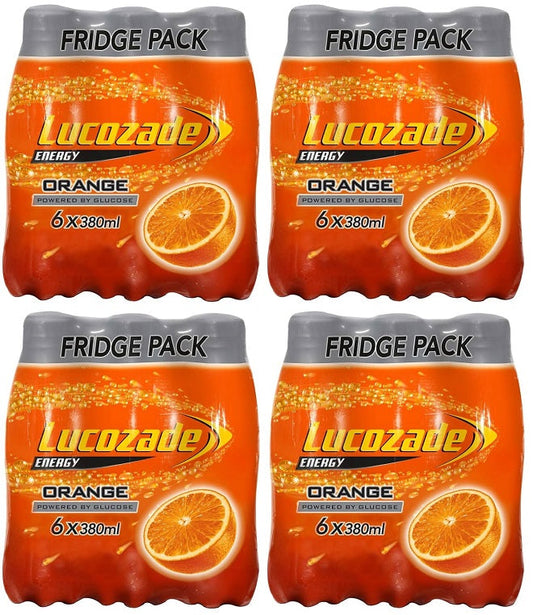 4 x Lucozade Energy Orange 6Pk - 6X380ML