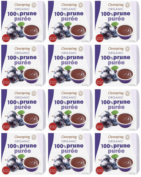 12 x Clearspring Org 100% Prune Puree - 200g