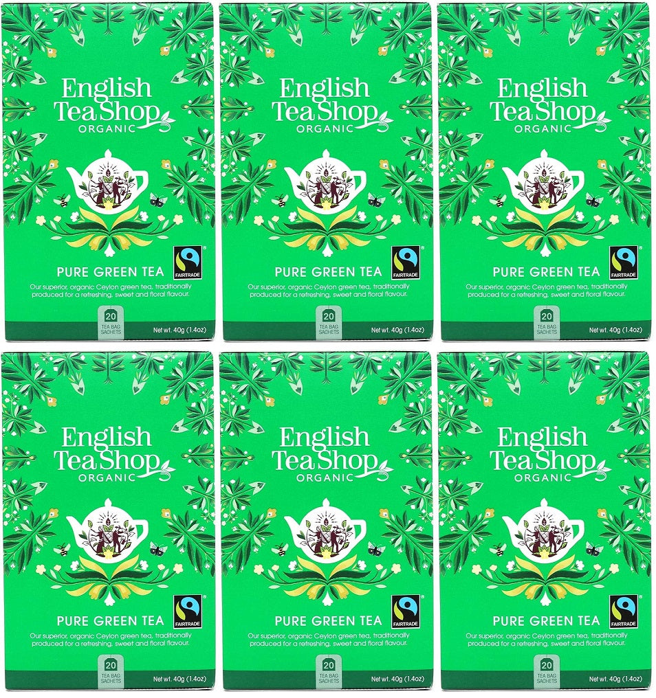 6 x English Tea Shop Pure Green Tea - 20Bags