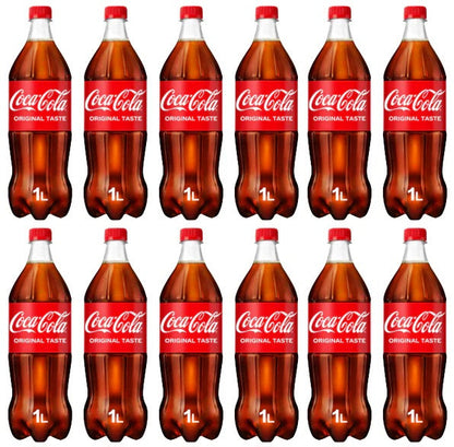 12 x Coca Cola Bottle (Coke) 1 Ltr