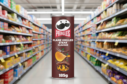 19 x Pringles Flame Grilled Steak  - 185GM