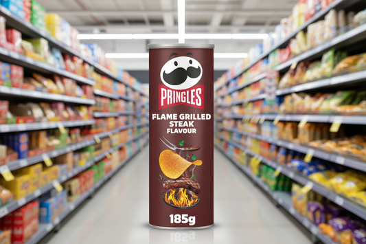 19 x Pringles Flame Grilled Steak  - 185GM