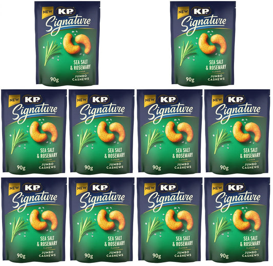 10 x Kp Signature Cashew Nuts Sea Salt & Rosemary - 90GM