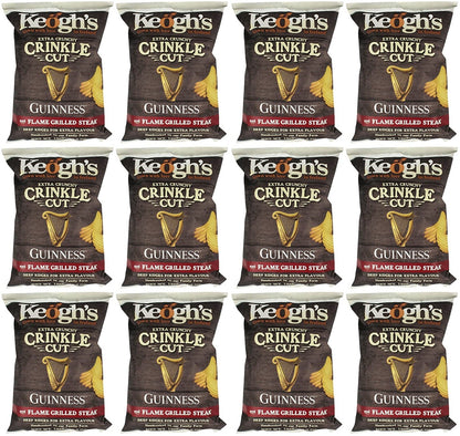 12 x Keogh's Crinkle Cut Guinness & Flame Grilled Steak 125G