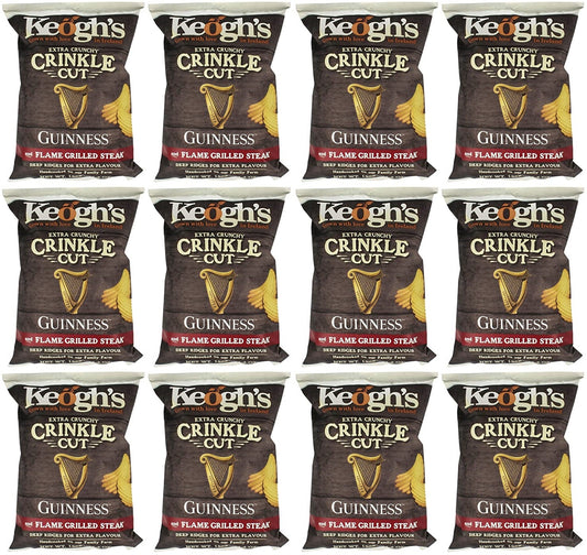 12 x Keogh's Crinkle Cut Guinness & Flame Grilled Steak 125G