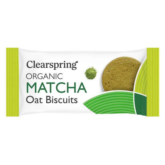 12 x Clearspring Org Oat Biscuits Matcha - 40g