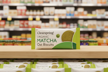 12 x Clearspring Org Oat Biscuits Matcha - 40g