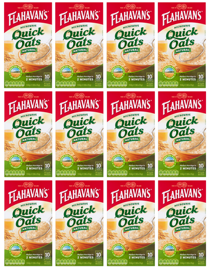 12 x Flahavans Micro.Quick Oat Sachet 10 - 350Gm