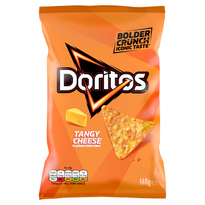 12 x Doritos Tangy Cheese Large Bag 140Gm