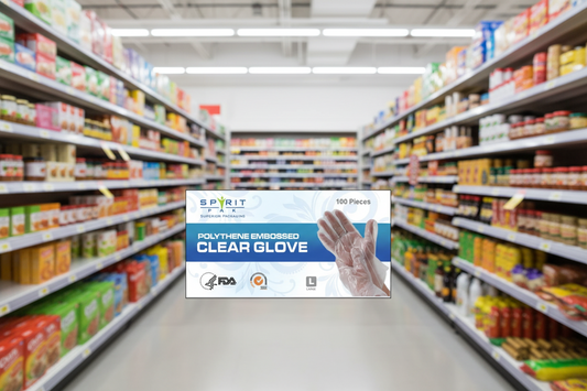 100 x Gloves Poly Clear Large 100Pk X100