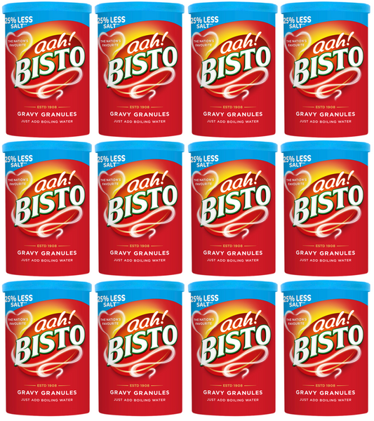 12 x Bisto Reduced Salt Gravy Granules 190G