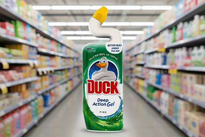 8 x Duck Deep Action Gel Toilet Liquid Cleaner Pine 750Ml