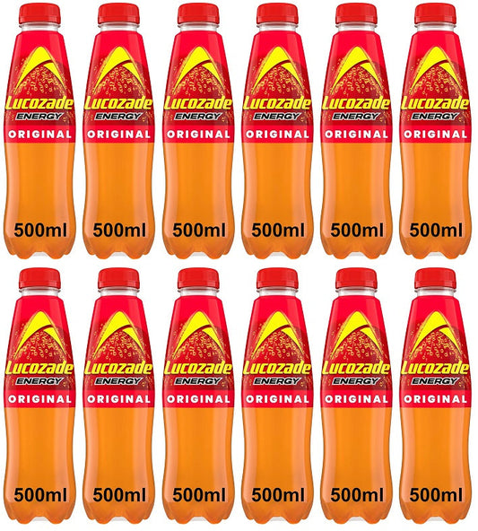 12 x Lucozade Energy Original - 500ML