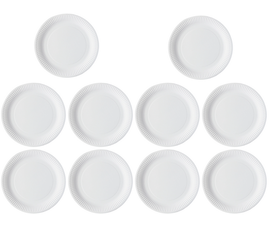 10 x Green Spirit 7 Round Paper Plates