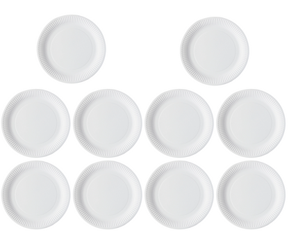 10 x Green Spirit 9 Round Paper Plates 100 Plates