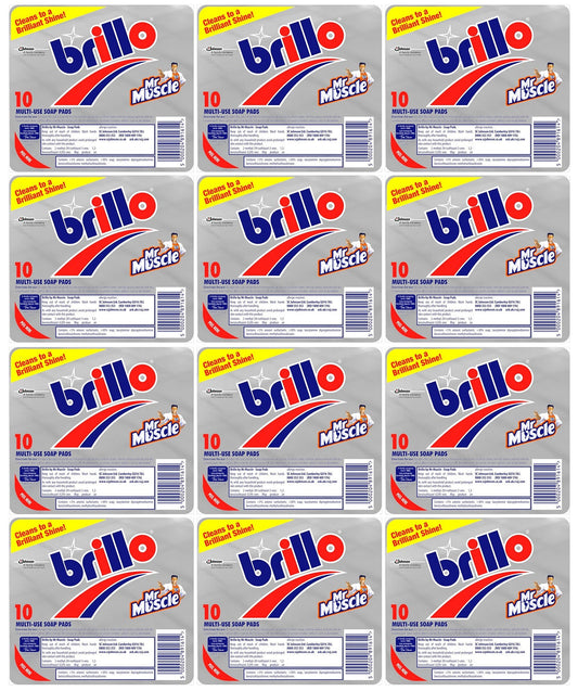 12 x Brillo 10 Multi-Use Soap Pads