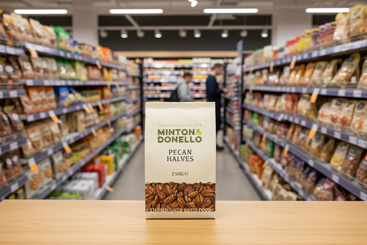6 x Minton & Donello Pecan Halves - 250g