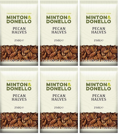 6 x Minton & Donello Pecan Halves - 250g