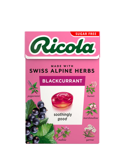 20 x Ricola Blackcurrant Box Sugar Free - 45g