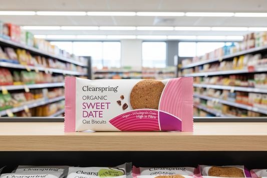 12 x Clearspring Org Oat Biscuits Sweet Date - 40g