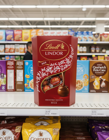 8 x Lindt Lindor Milk Chocolate Truffles Box Cornet - 137GM