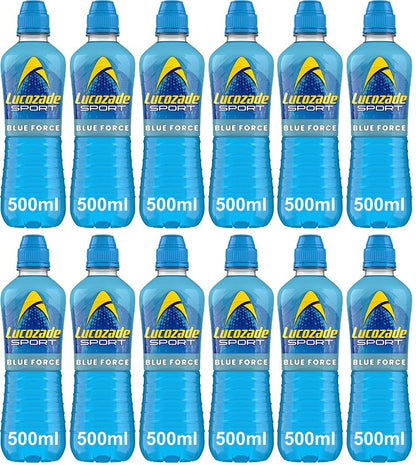 12 x Lucozade Sport Blue Force - 500ML