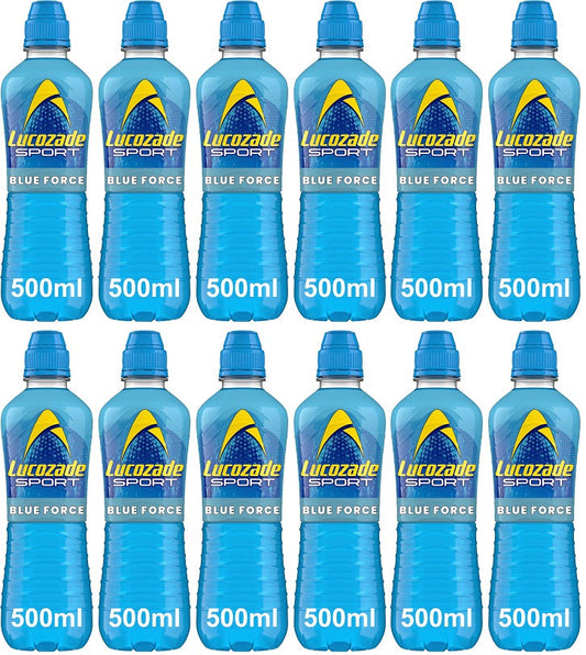 12 x Lucozade Sport Blue Force - 500ML