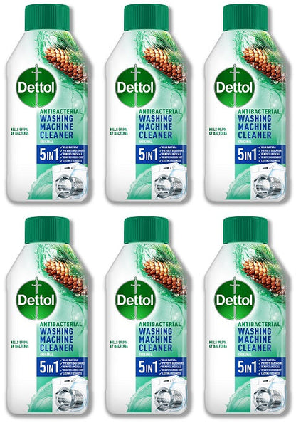 6 x Dettol Washing Machine Cleaner Spring  - 250ML