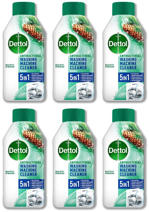 6 x Dettol Washing Machine Cleaner Spring  - 250ML