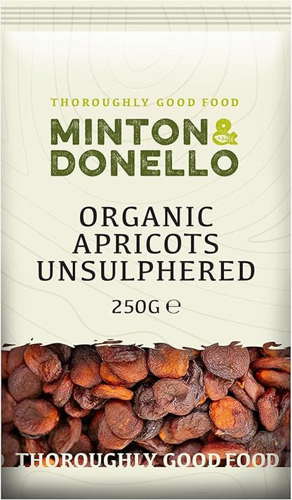 6 x Minton & Donello Apricots Unsulphured - 250g