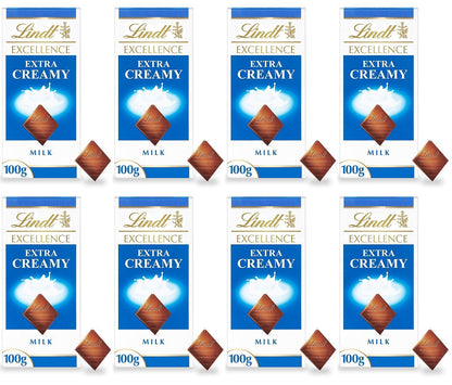 8 x Lindt Excellence Extra Creamy - 100GM