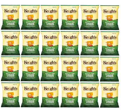 24 x Keoghs Irish Cheese & Onion Crisps 45Gm