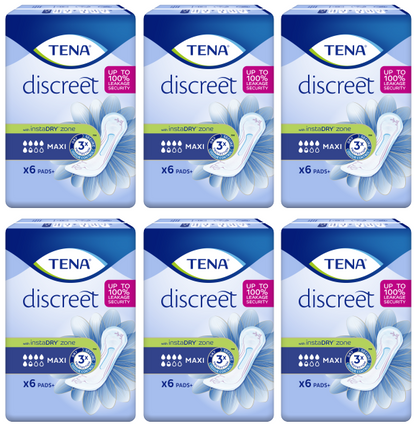 6 x Tena Lady Maxi 6 Pack
