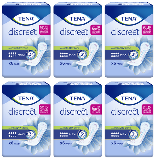 6 x Tena Lady Maxi 6 Pack