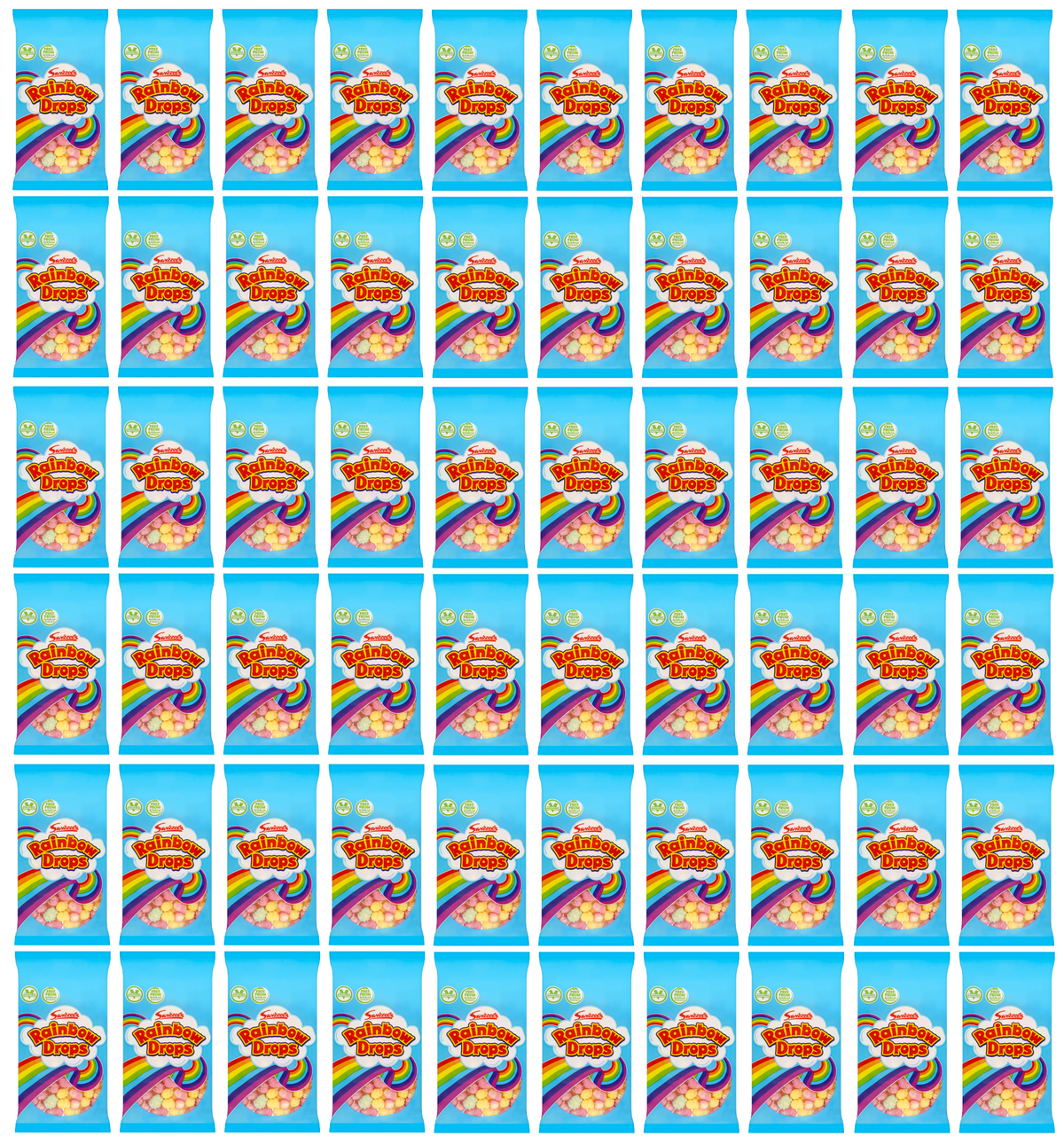 60 x Swizzels Rainbow Drops Small Pack 10g