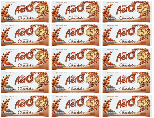 15 x Nestle Aero Milk Chocolate Block 90Gm