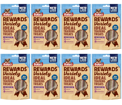 8 x Purina Bakers Rewards Variety 100Gm