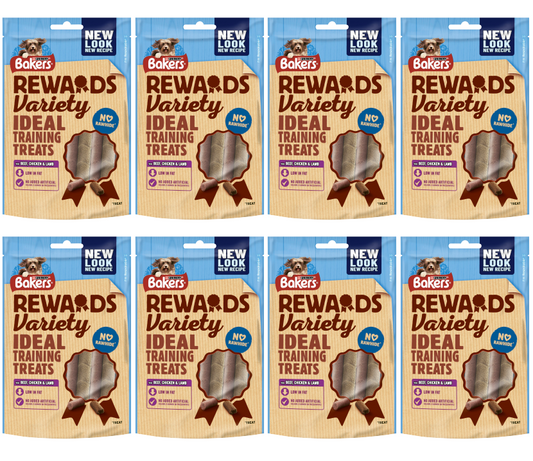 8 x Purina Bakers Rewards Variety 100Gm
