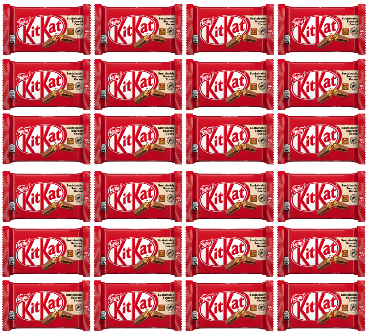 24 x Nestle Kitkat 4 Finger Milk 41.5Gm
