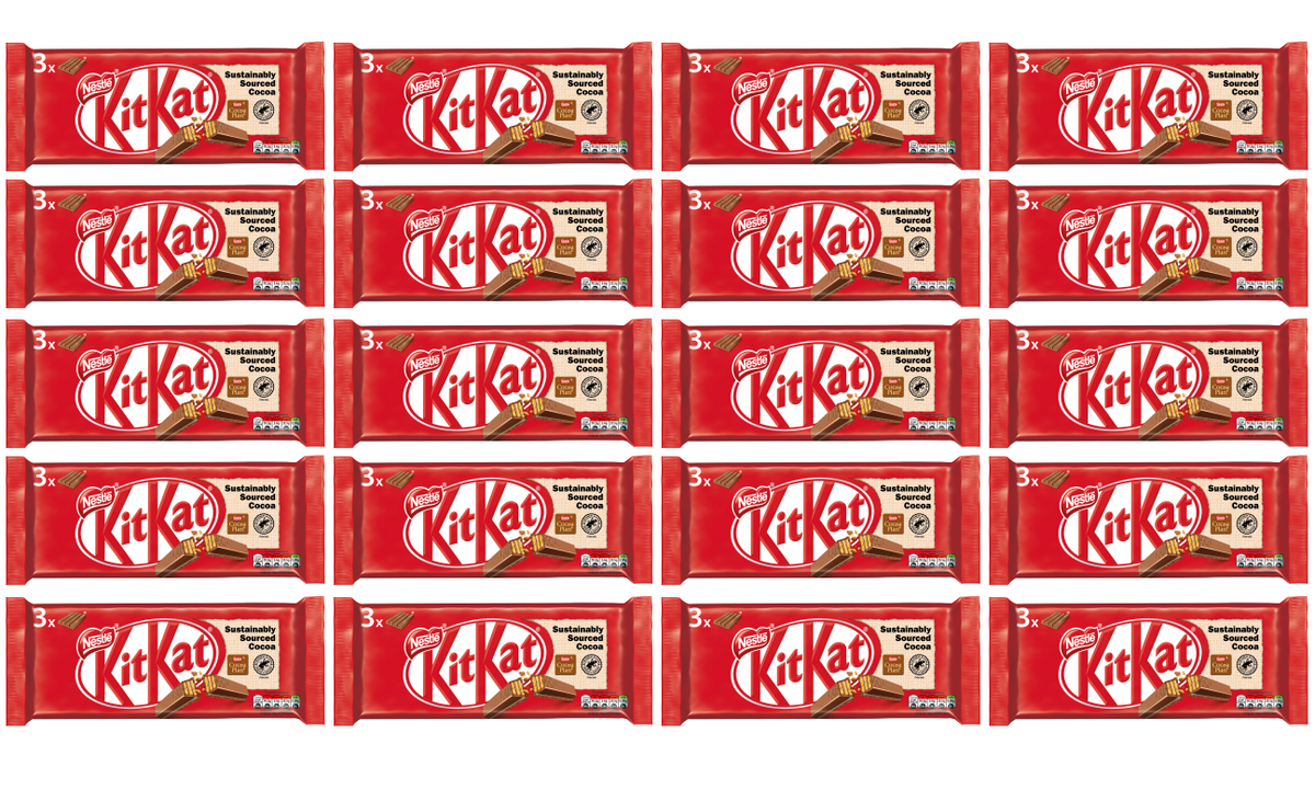 20 x Kitkat 4 Finger 3Pk 3X41.5Gm