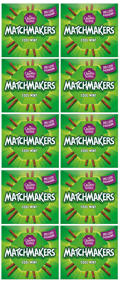 10 x Quality Street Cool Mint Matchmakers Box 120Gm