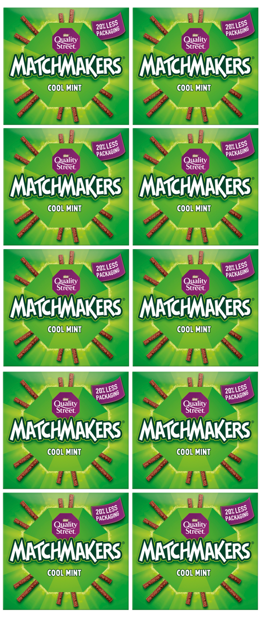 10 x Quality Street Cool Mint Matchmakers Box 120Gm