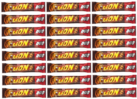 28 x Lion Milk Chocolate Duo Bar 60G
