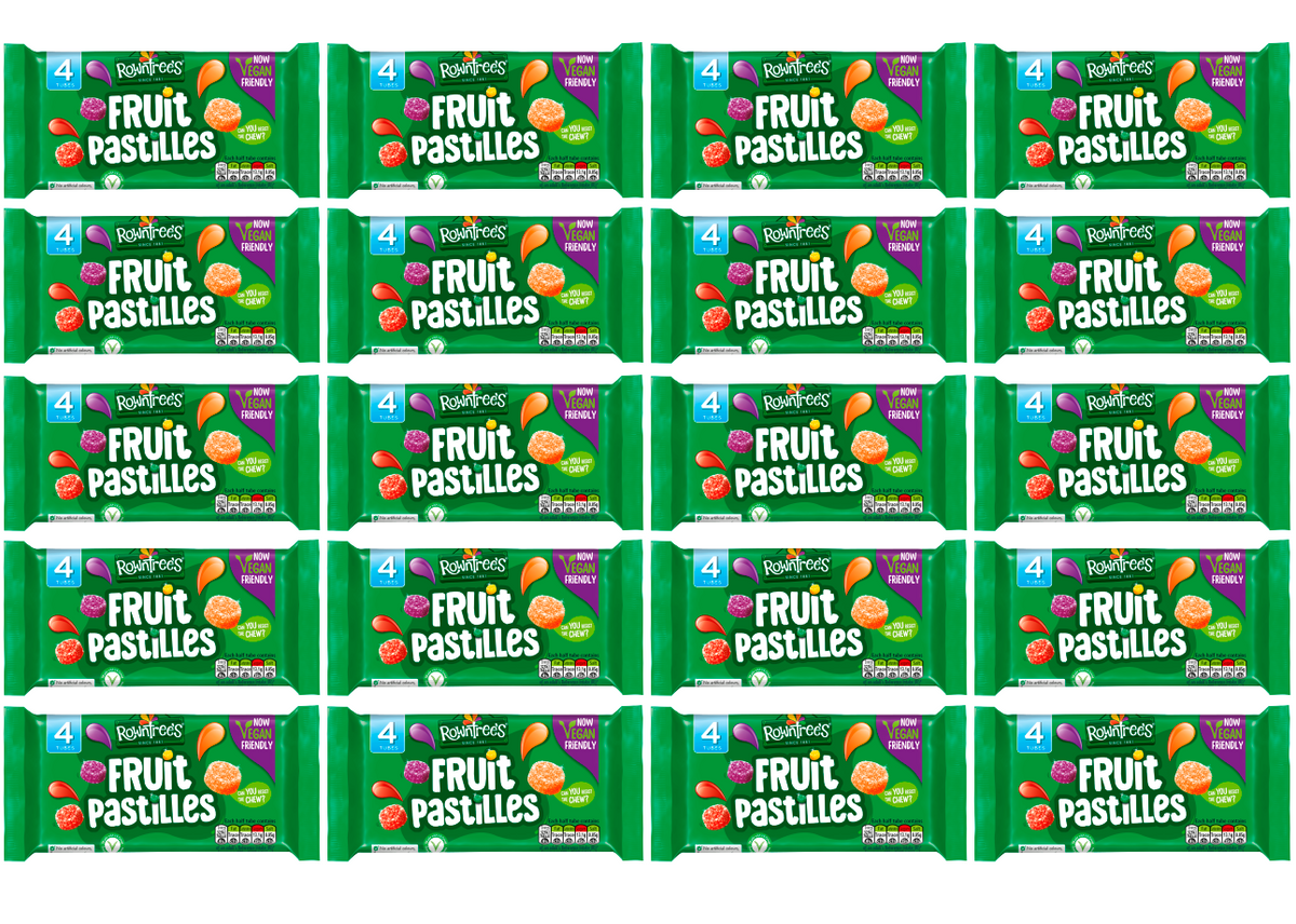 20 x Rowntree'S Fruit Pastilles 4 Pack Vegan 4X45Gm