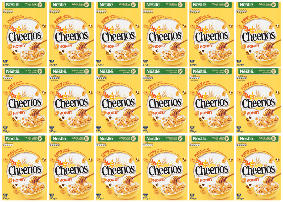 18 x Nestle Honey Cheerios - 370Gm