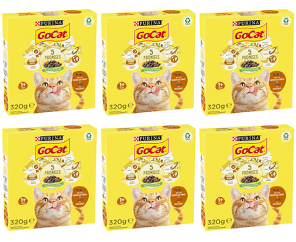 6 x Go Cat Turkey Chicken & Veg 320Gm
